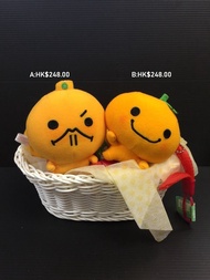 San-x Dekomanto 嬲嬲橙仔 Mikan Bouya 蜜柑毛絨公仔吊飾掛飾 (每個)