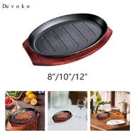Devoko Griddle Steak Fry Plate Nonstick Veggies Meats Grill Plates Sizzling Steak Plate Set Fajita P