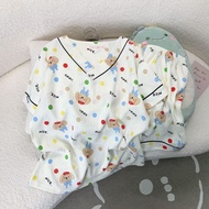 Xiyuyi Bộ Bộ đồ pijamas mùa hè Dễ Thương Cho Phụ Nữ Với Thiết Kế in hoạt hình Và Cổ V