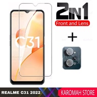 2 INC PACKAGE 1 Tempered Glass REALME C31 Anti-Scratch Clear