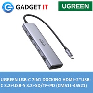 UGREEN USB-C 7IN1 DOCKING HDMI+2*USB-C 3.2+USB-A 3.2+SD/TF+PD (CM511-45521)