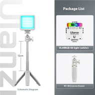 Ulanzi ไฟ VL49 RGB ขนาดเล็กไฟฉายพกพาไฟไฟแอลอีดีหลายสีแบบพกพา