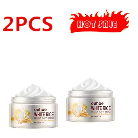 2PCS White Rice Whitening Cream Anti Aging Remove Wrinkles Nourishing Moisturizing Facial Cream Face