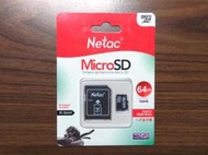 缺貨 Netac朗科 64G U3 MicroSD TF記憶卡64GB UHS-3 讀90M寫40M Class10 附