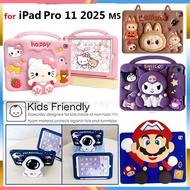 Kid Safe Cartoon 3D Shockproof Tablet Cover Protective Case with Stand for IPad Pro 11 2025 M5 10th 