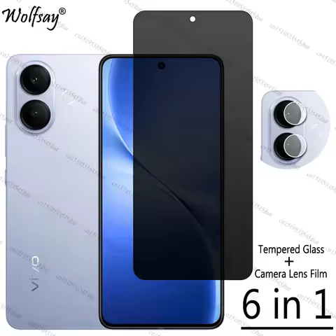 Privacy Screen Protector For Vivo V60 Lite Anti-Spy Tempered Glass Vivo V60 Lite Camera Glass For Vi