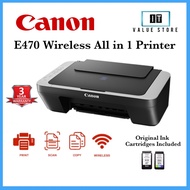Canon Pixma E470 3 in 1 Inkjet Printer with Wireless (Print, Scan, Copy, WiFi)