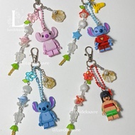 LILO AND STITCH MINI FIGURE BAGCHARM BAG CHARM KEYCHAIN ANGEL