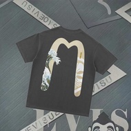EVISU Round Neck Short Sleeve T-shirt - Stylish Base Shirt for Couples