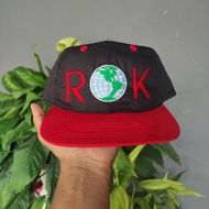 VINTAGE HAT R0K GL0BE LOGO TWO TONE