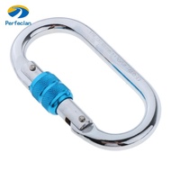 Perfeclan Perfeclan 25KN Aluminum Screw Locking Carabiner Chain Clip Hook for Clibming Hammock Swing