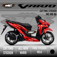 Cutting Sticker - Aksesoris Motor Stiker Honda Vario 125 & 150 New Terbaru 2019 2020 2021 Free Velg 