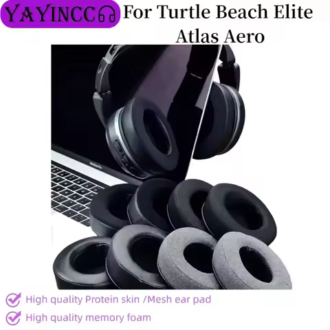 New Arrivals Replacement Foam Ear Cushions for Turtle Beach Elite Atlas Aero Headset, Earmuff Repair