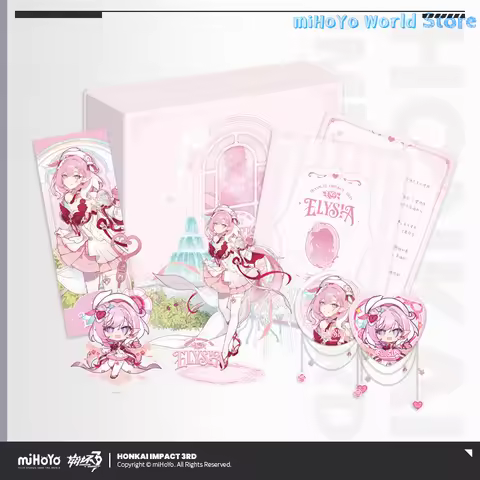 2025 Elysia Themed Gift Box [Official] Elysia Acrylic Honkai Impact 3 Elysia Badge Cosplay Doujin Ac