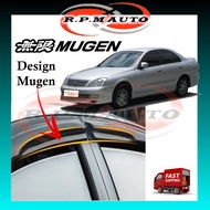 (4 PCS) Air Press Nissan Sentra Window Tingkap kereta Door Visor Mugen  tingkap kereta sentra n16 b14 door visor