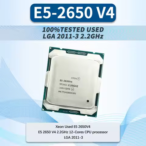 100% Tested Xeon E5 2650V4 E5 2650 V4 2.2GHz 12-Cores CPU processor LGA 2011-3 Stable Performance