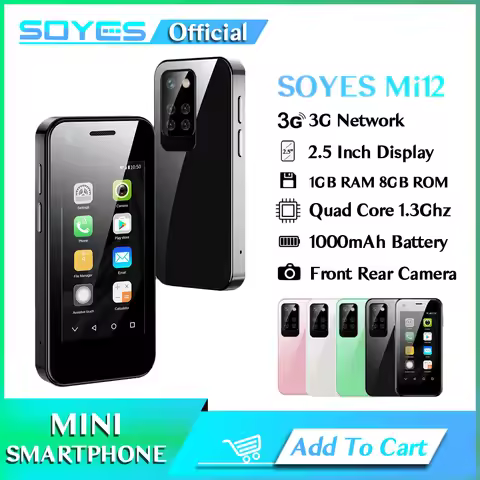 SOYES Mi12 2.5 Inch Android Mobile Phone 3G WCDMA Dual SIM TF Card Slot 5MP Camera Google Play Store