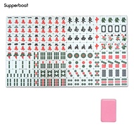 144Pcs/Set Mahjong Portable Entertainment Melamine Party Game Chinese Mahjong for Indoor