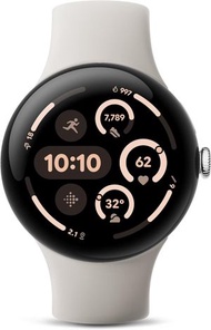 Google - Pixel Watch 3 (45mm) (WIFI) (金屬銀鋁製錶殼/陶瓷米運動錶帶) (平行進口)