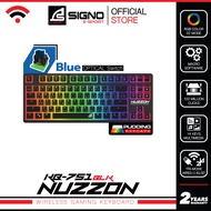 SIGNO E-Sport Wireless TKL RGB Mechanical Gaming Keyboard NUZZON รุ่น KB-751 (คีย์บอร์ด เกมมิ่ง)