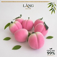 Premium Peach Tien fake fruit - 99% realistic model for VIP display decor