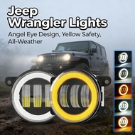 yellow Wrangler Angel lights fog eye white LED 4-inch suitable