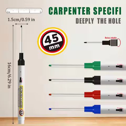 4color Marker Oily 45mm Long Nip Meet The Marking Requirements For Deep Holes And Gaps In Woodworkin