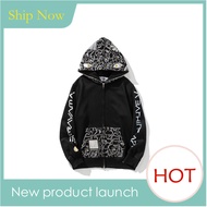 Bape แบรนด์แฟชั่นที่ว่างเปล่าซานจียูเนี่ยนเสื้อกันหนาวชายและหญิงหลวม Hoodie เสื้อสไตล์อเมริกัน  XS-5