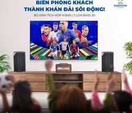 Ampli SmartAudio K2000 Kèm 2 Miro UHF SP 3 trong 1 Bluetooth 5.0 AUX USB Bộ Xử Lý DSP Echo Delay Rev