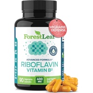 ForestLeaf Vitamin B2 Riboflavin 400mg - 90 Vegetable Capsules Energy, Skin & Cellular Health Supple