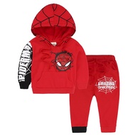 Marvel Spiderman 2pc Clothing Sets Kids Children Zipper Hooded Boys Fashion Suits