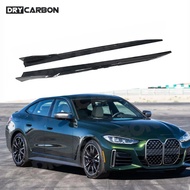 Carbon Fiber Side Skirts Rocker Panel Lip Splitter for BMW 4 Series G22 G23 G26 2021 + Car Accessori