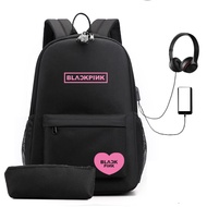 Kpop Backpack Lisa Rose JISOO Jennie Fashion Business Anti Theft Slim Durable USB Laptops Backpack T