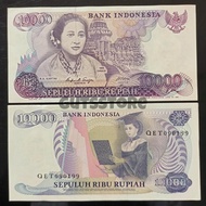 uang kuno 10000 rupiah 1985 kartini AUNC/GRESS