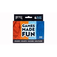 Bicycle 4 Game Pack (Euchre, Spades, Hearts and Solitaire) by US Playing Card CARDSBICPACK