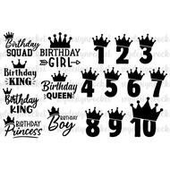 Iron-On Patch F.170 set.1 Birth day Pattern // Birthday (Change Color In Chat) Hot Rolled Film Easy 