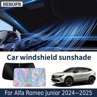 Front Windshield Sunshade For Alfa Romeo Junior 2024~2025 Car Sun Visor Heat Insulation Summer Cooli