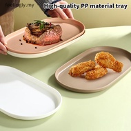 [T&B] 1/4PCS Japanese Plastics Coffee Tray Oval Food Cup Trays Dessert Candy Plate Gongfu Tea Tray K