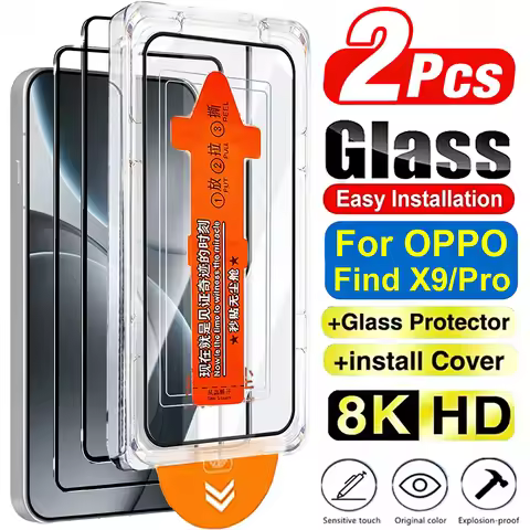 2PCS Tempered Glass For OPPO Find X9 Pro Dust-free Easy Installation Anti-scratch Film HD Screen Pro
