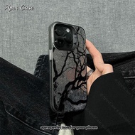 Black Branches Simple Case for Realme C55 C53 Note 60 50 5i 5s 8i C25Y Narzo N53 N55 N61 N63