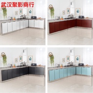 HY-$ Stainless Steel Cupboard Cupboard Household Water Cabinet Storage Simple Kitchen Cabinet Cooktop Cabinet Integrated