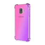 Case Samsung Galaxy J4 J6 + Plus J2 Core J5 J7 Prime J8 2018 Case Double Color Transparent Soft TPU Casing Anti-fall Gradient Mobile Case Phone Cover