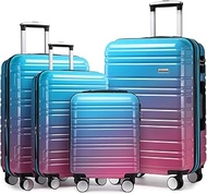 Luggage Sets 4 Piece, Expandable Luggage Hardside Carry on Suitcases Set with Spinner Wheels, Lightweight Travel Luggage Sets Clearance with TSA-Approved Lock, Cotton Candy (18/20/24/28)