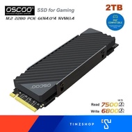 เพิ่มความจุ เครื่อง PS5 Tinzshop OSCOO SSD Gaming ON1000PRO SSD PS5 m.2 NVMe Gen4 M.2 2280 PCIe 4.0 with Heatsink For Playstation PS5 Up to 7,500 MB/s