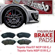 BREMBO Toyota Vios'07 NCP150 E,J, Yaris NSP151R E,J Front brake pad