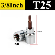 Torx Screwdriver Bits 3/8" Drive Socket Head Tools T10 T15 T20 T25 T27 T30 T40 T45 T50 T55 T60 Socke