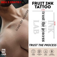 INKMELAB - TRUST THE PROCESS Fruit Ink Temporary Tattoo 16X4CM - Semi-Permanent Temporary Tattoo Las