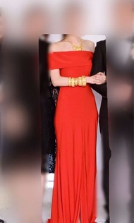 BHLDN Red off shoulder dress 紅色晚裝