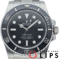 二手勞力士潛航者型腕錶，錶扣已拋光，由原廠保養（在保固期內）。包含原廠錶盒、保固卡和國際服務保固卡。黑色不鏽鋼男士腕錶，拋光處理，狀態極佳。