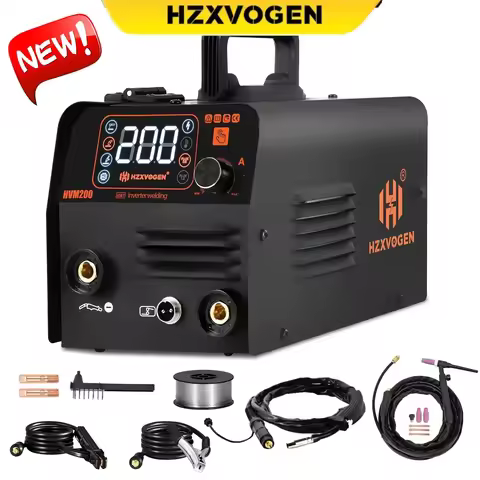 HZXVOGEN 3 in1 MIG/TIG/MMA Semi-Automatic Welding Machine HVM200 Inverter Welder Synergy Tool Non Ga
